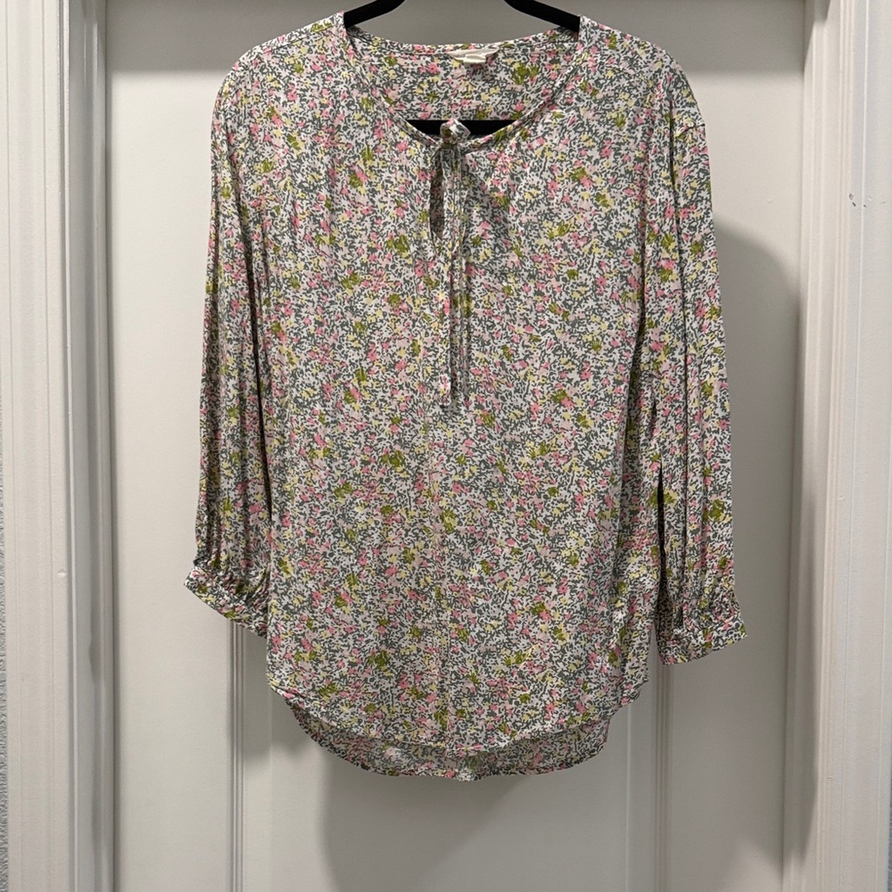 Caslon Multicolor Floral Blouse